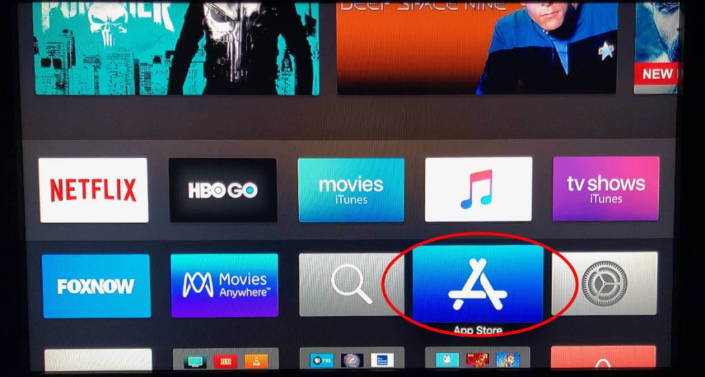 launch app store on apple tv 