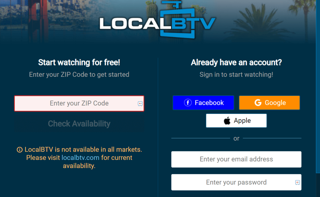 enter the activation code to activate localbtv