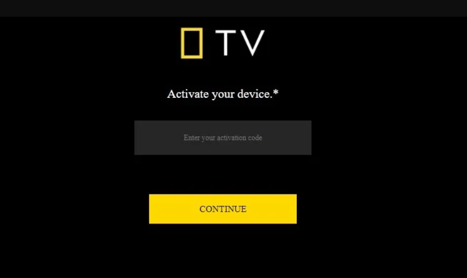 enter the activation code to activate nat geo app 