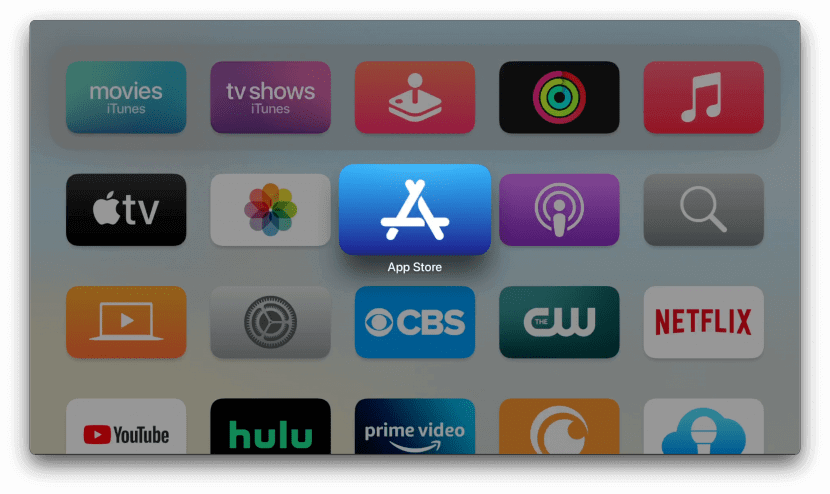 launch the app store on apple tv 