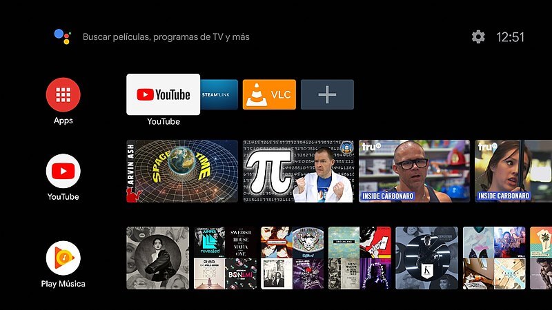 click on apps tab from the home screen of Android tv 