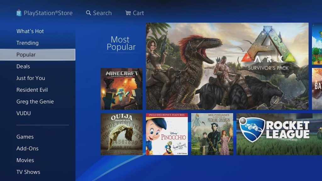 open PlayStation store to activate peacock TV 