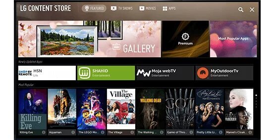 open lg content store to install and activate apple tv app 