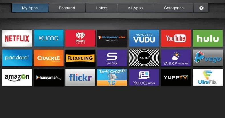 open vizio app store to install and activate apple tv app 