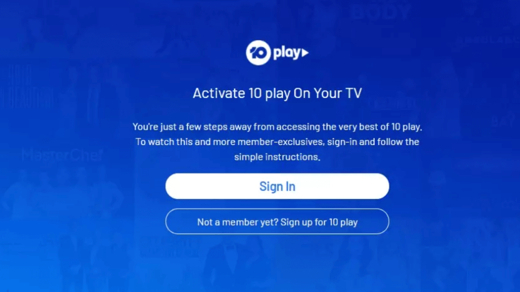 click sign in on the activation website 