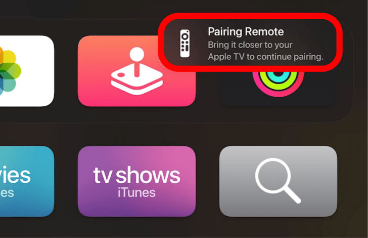 Apple TV Remote pairing