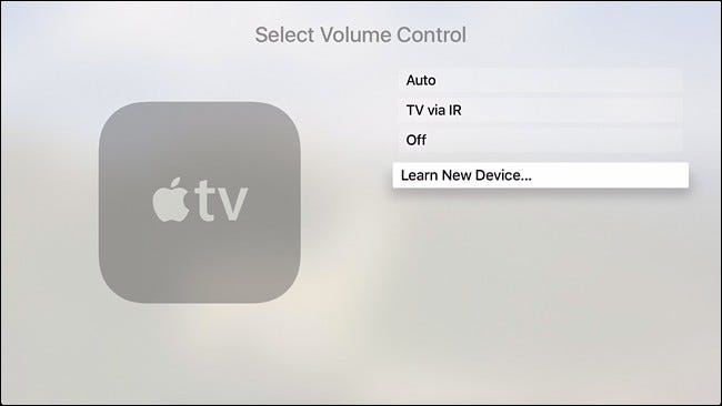 Learn New Device on Apple TV