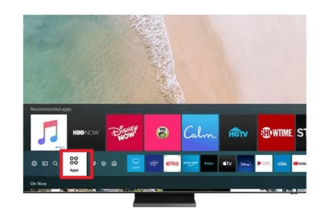 tap apps to activate apple music on samsung tv 