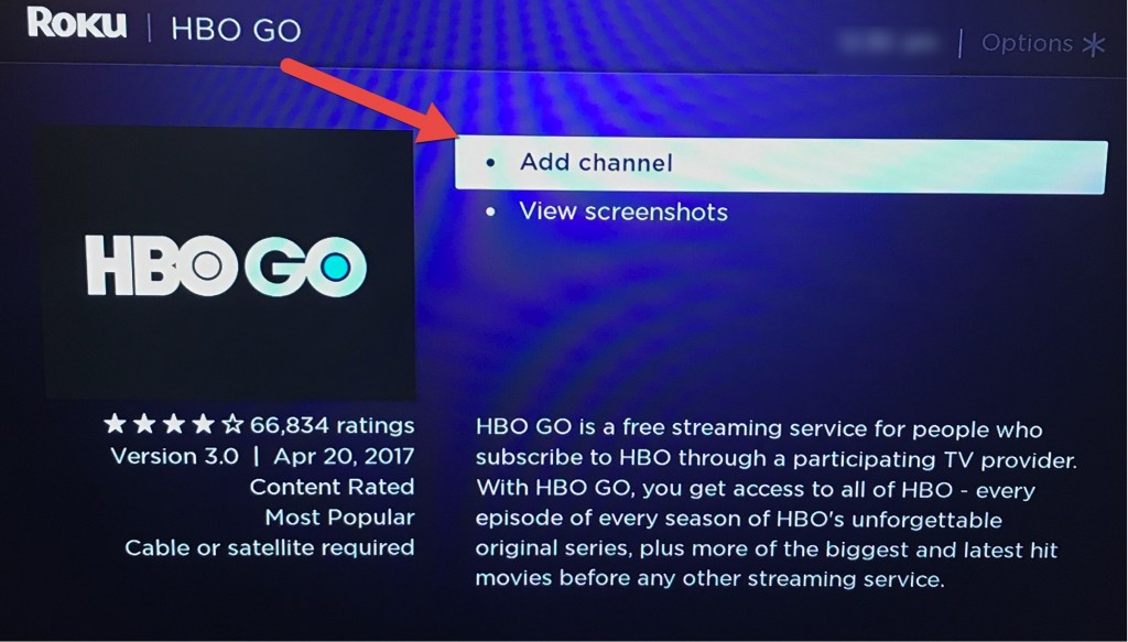 add hbo go channel