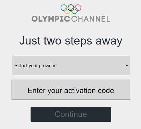 enter the code to activate olympic channel
