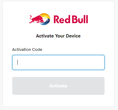 enter activation code to activate red bull tv 