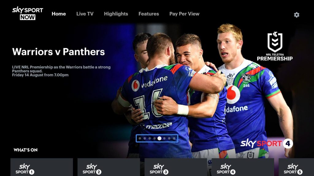 start streaming matches from sky sports app 