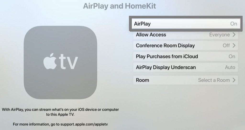 Enable AirPlay 