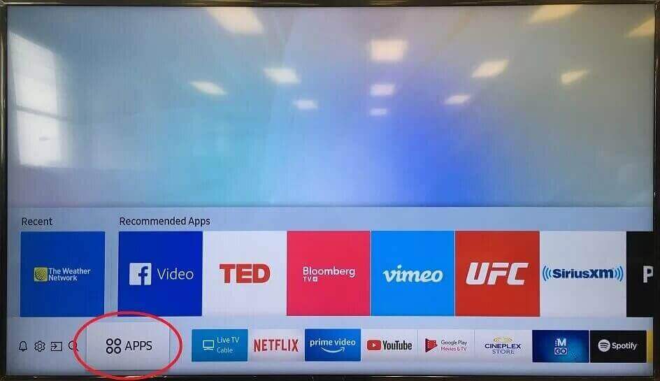 tap apps to activate stan app  on samsung smart tv 