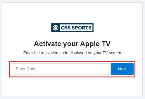 Activate CBS Sports on Apple TV