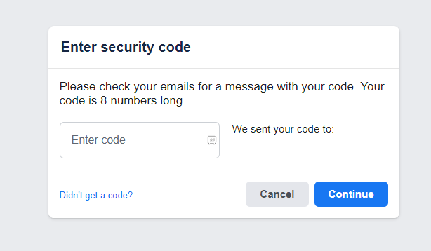 Enter the security code