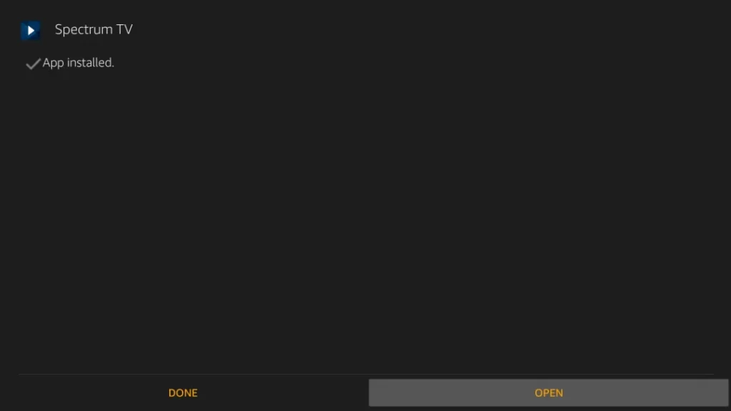 Open Spectrum TV app on Firestick