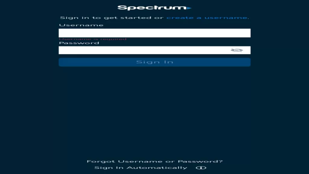 Login to Spectrum TV