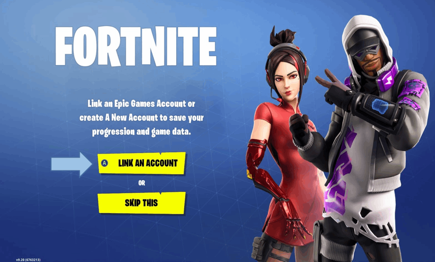 click link an account to Activate epic games