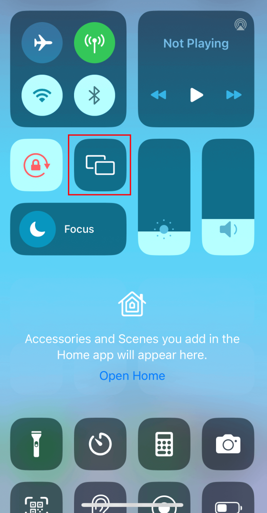 Click Screen Mirroring icon