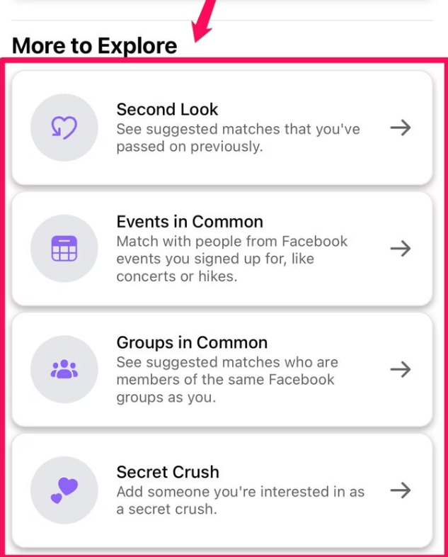 choose secret crush list options 