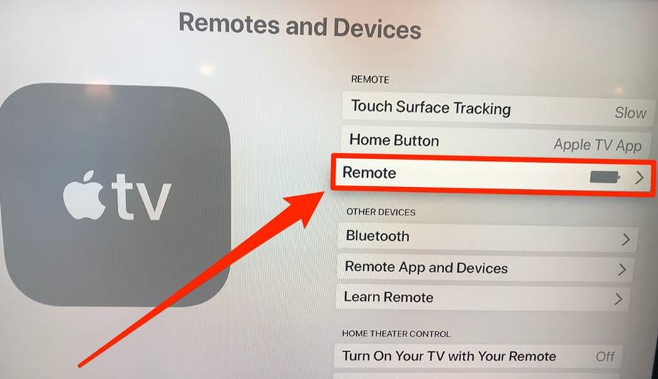 battery on Apple TV remote