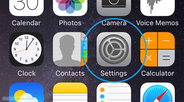 select the Settings app on your iPhone