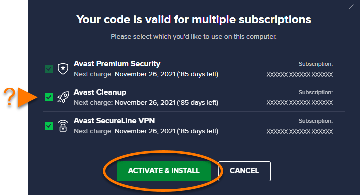 tap Activate & Install to activate Avast on Windows