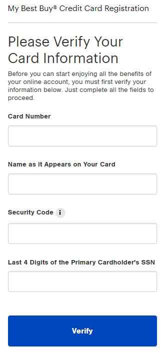 Provide valid information to Activate Best Buy Credit Card