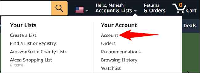 Click on the Your Account > Account to Activate Amazon Gift Card