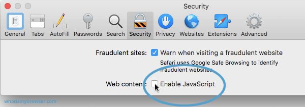 Click enable JavaScript to activate it on Apple Safari