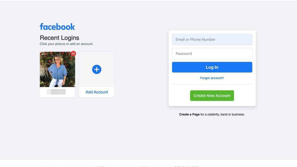 login with your Facebook account to activate your old Facebook account
