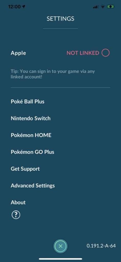 Select Pokemon Go from the Settings menu