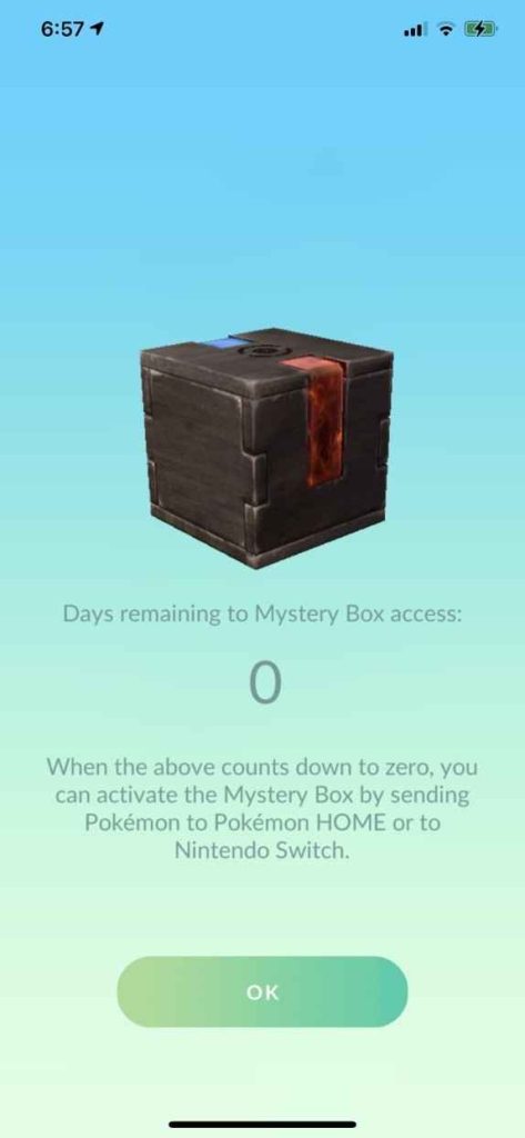 Open the Mystery Box to catch Meltan