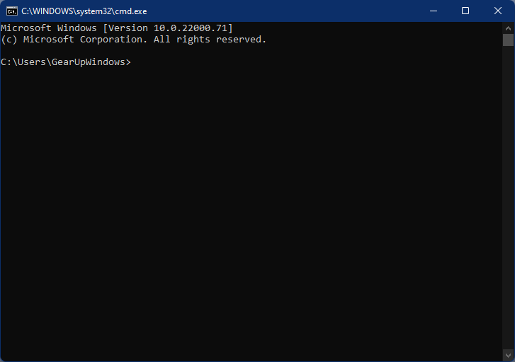 open the command prompt box on Windows to activate Venv