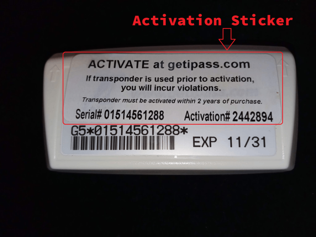 activation sticker 