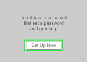 tap set up now to activate voicemail on iPhone