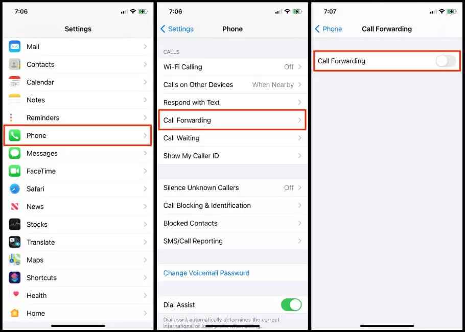 turn on call forwarding on your iPhone