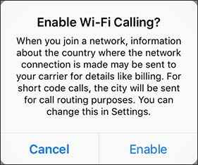 activate WiFi calling on iPhone 