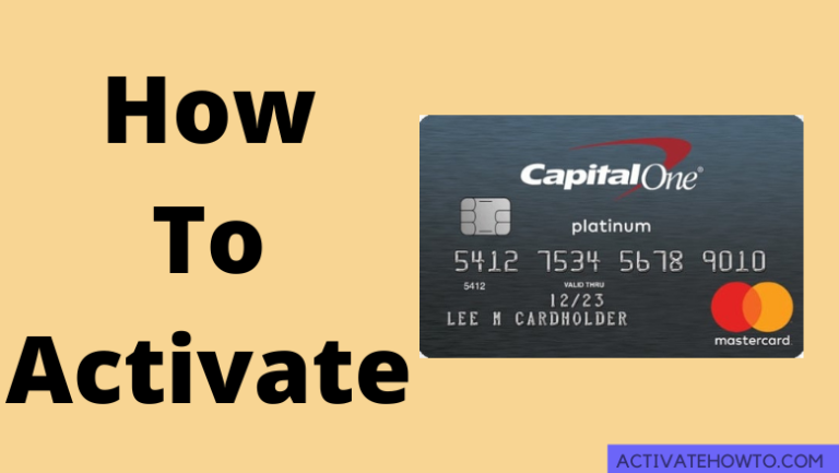 Activate Capital One Card