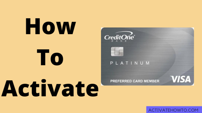 Activate Credit One Card