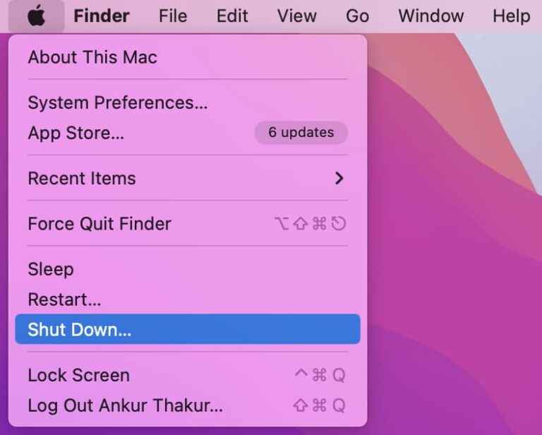 select shut down to Activate Mac Recovery Assistant