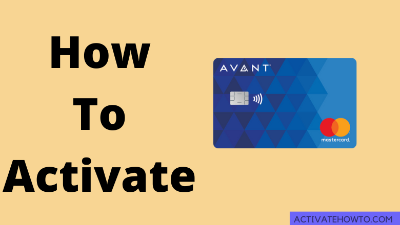 Avant website to activate card