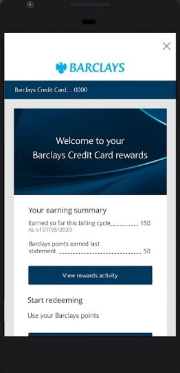Barclays card mobile app