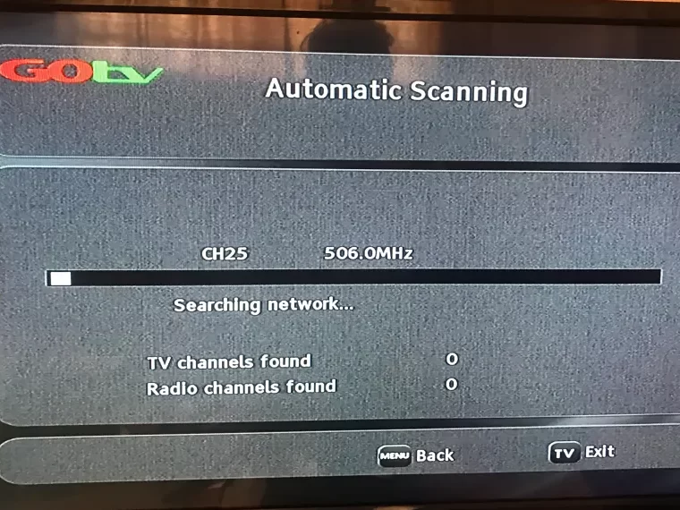Automatic scanning on GOtv