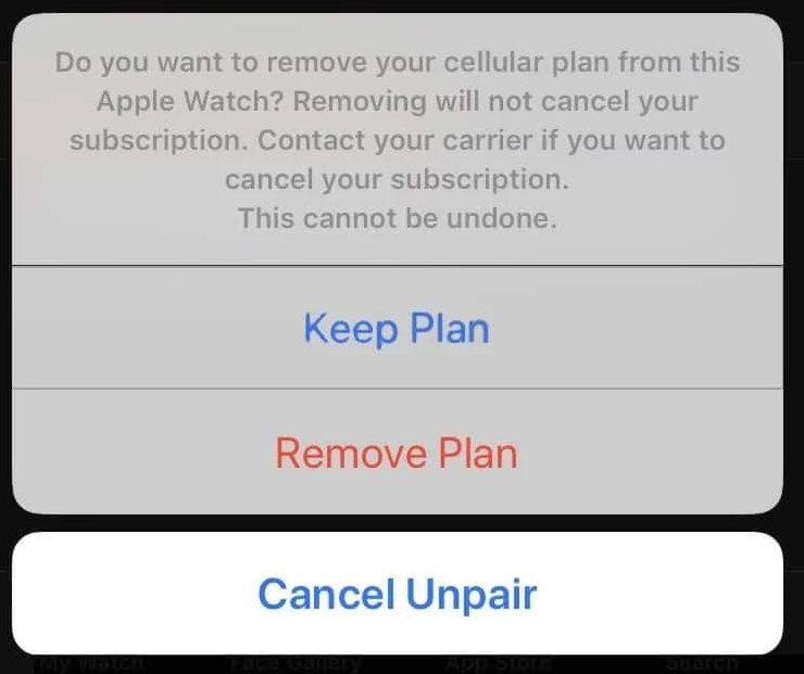 Select any of your cellular plan 