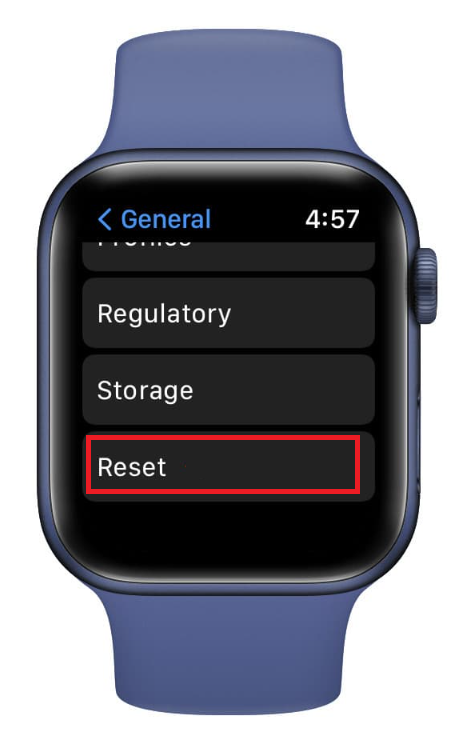 Tap Reset to disconnect your Apple Watch