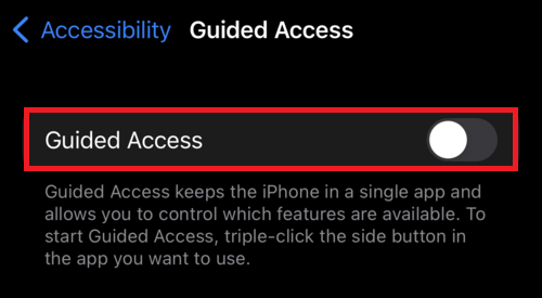 Enable Guided Access to lock apps on iPhone