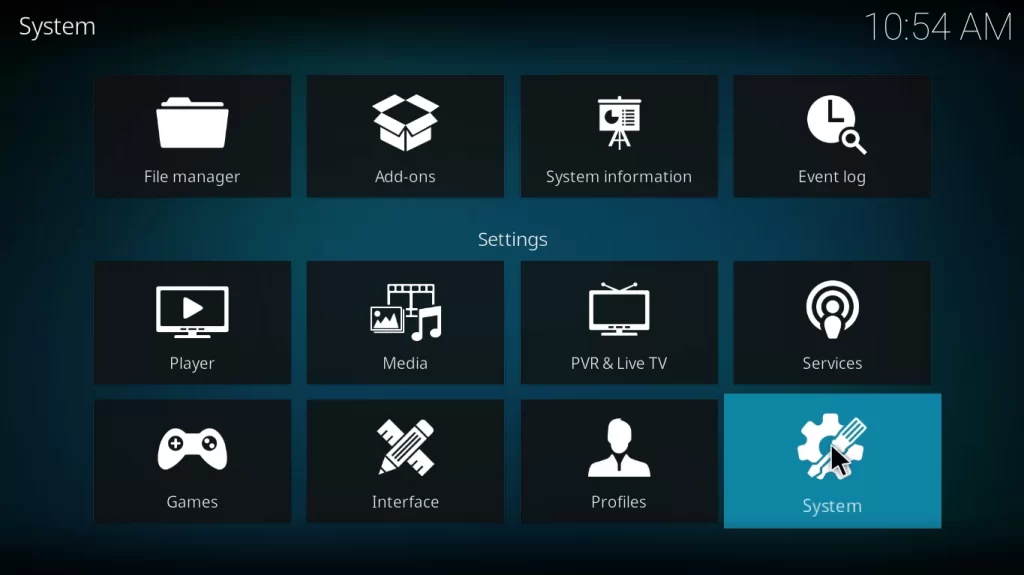 Click System on Kodi