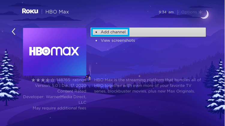 Add HBO Max on Roku